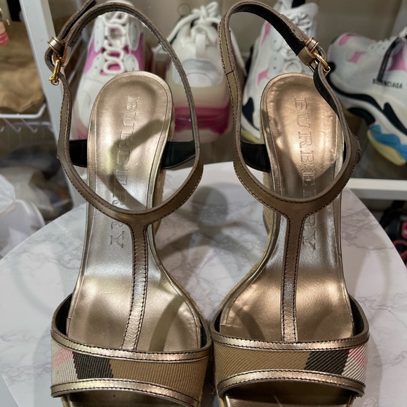 Burberry wedge sandals